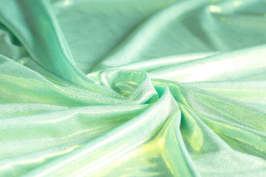 Lycra Mint Stip Hologram