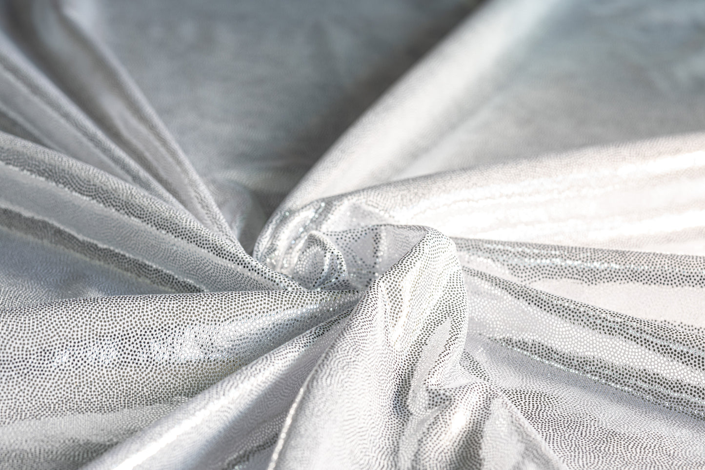 Lycra Zilver Stip Hologram